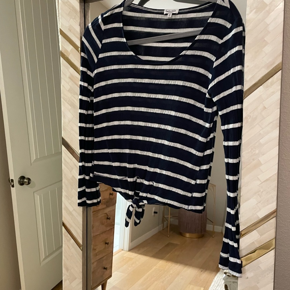 Splendid blue and white striped shirt